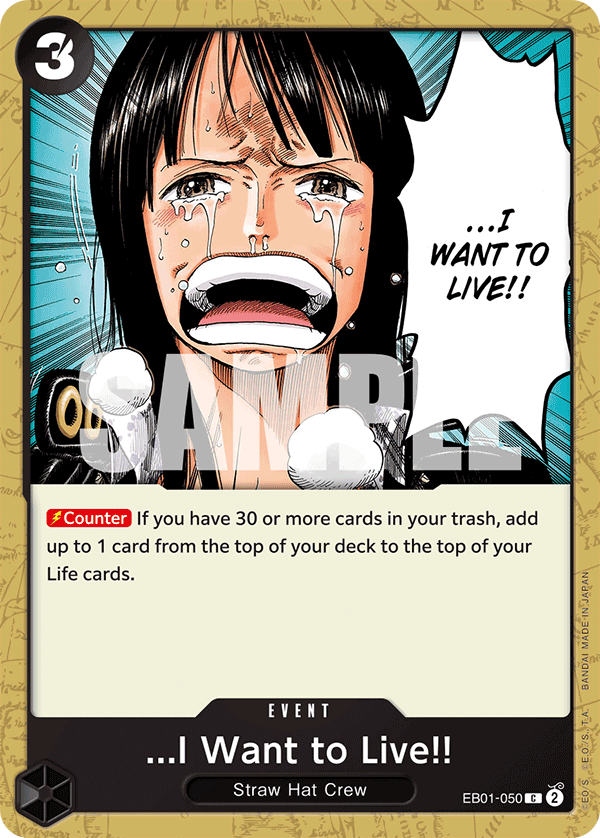 ...I Want to Live!! - onepiece TCG Card