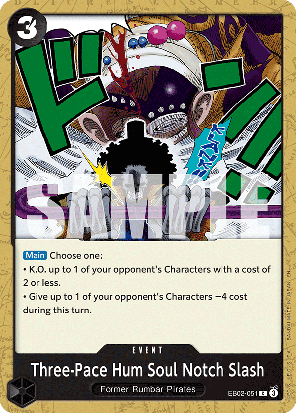 Three-Pace Hum Soul Notch Slash - onepiece TCG Card