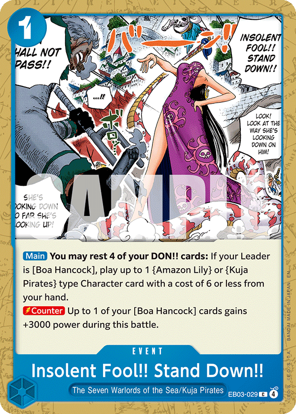 Insolent Fool!! Stand Down!! - onepiece TCG Card