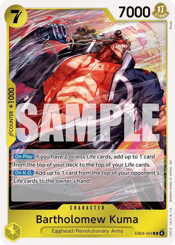 Bartholomew Kuma - onepiece TCG Card