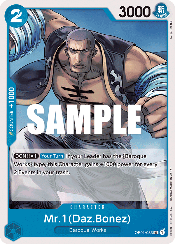 Mr.1(Daz.Bonez) - onepiece TCG Card