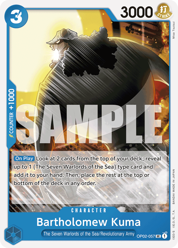 Bartholomew Kuma - onepiece TCG Card