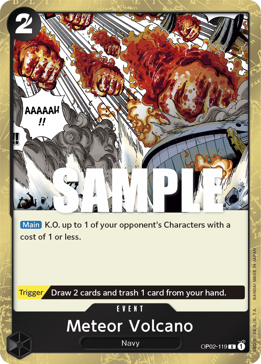 Meteor Volcano - onepiece TCG Card
