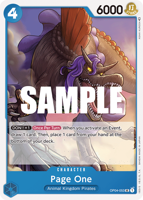 Page One - onepiece TCG Card