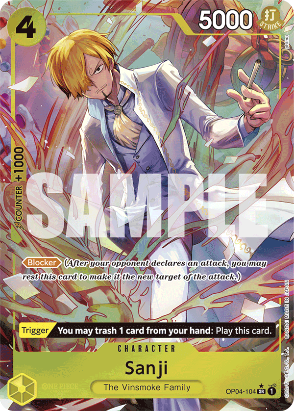 Sanji - onepiece TCG Card