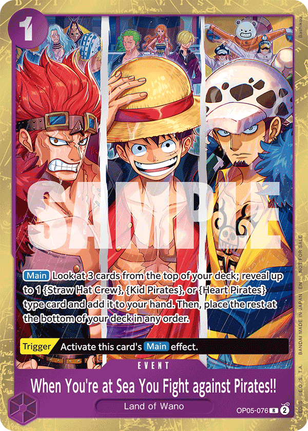 When You're at Sea You Fight against Pirates!! - onepiece TCG Card