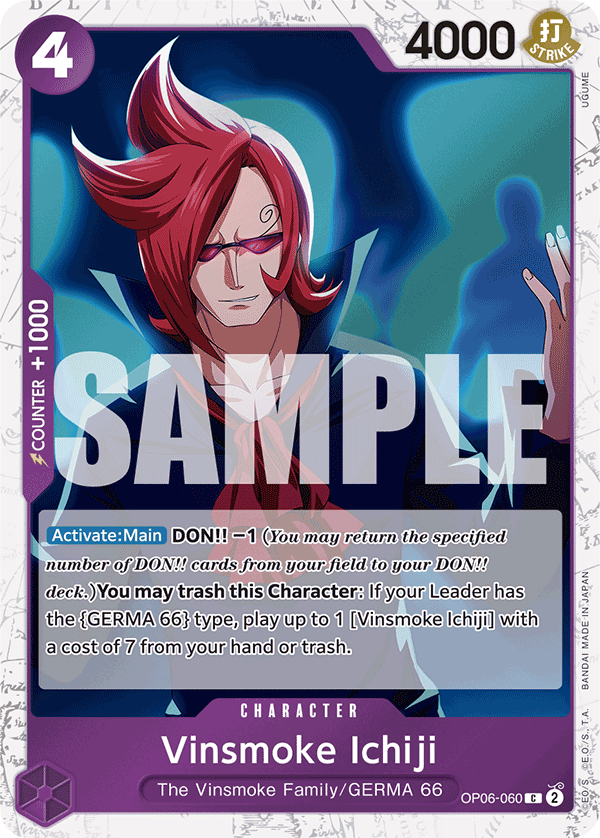 Vinsmoke Ichiji - onepiece TCG Card