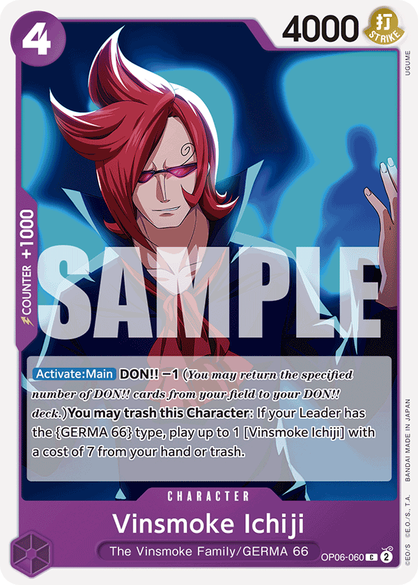 Vinsmoke Ichiji - onepiece TCG Card