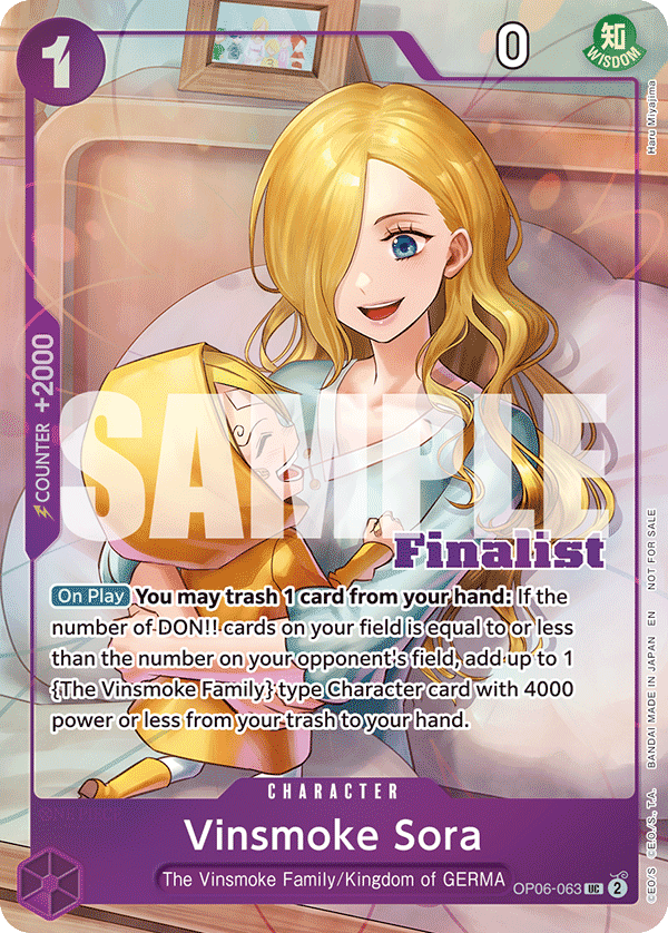 Vinsmoke Sora - onepiece TCG Card