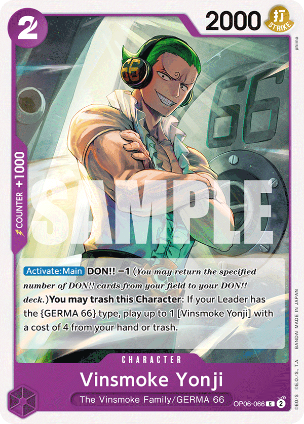 Vinsmoke Yonji - onepiece TCG Card