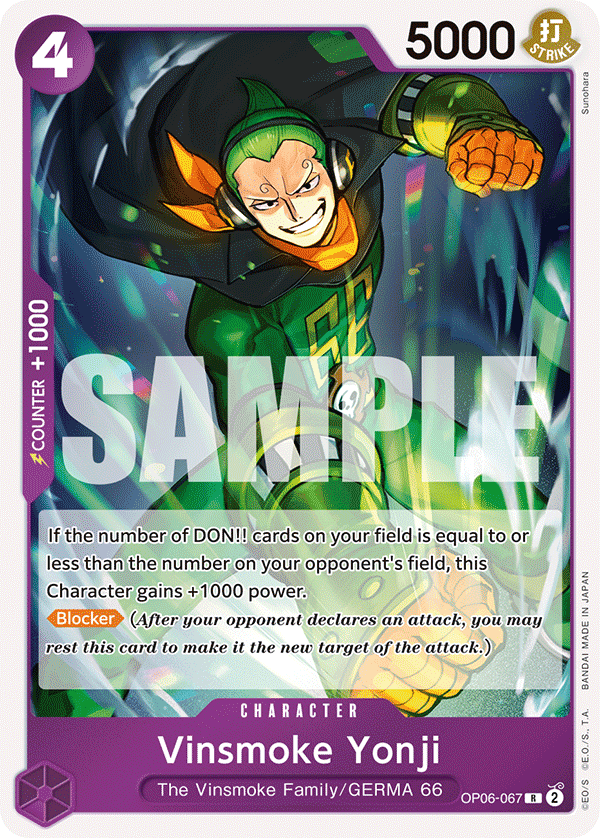 Vinsmoke Yonji - onepiece TCG Card