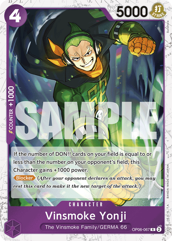 Vinsmoke Yonji - onepiece TCG Card
