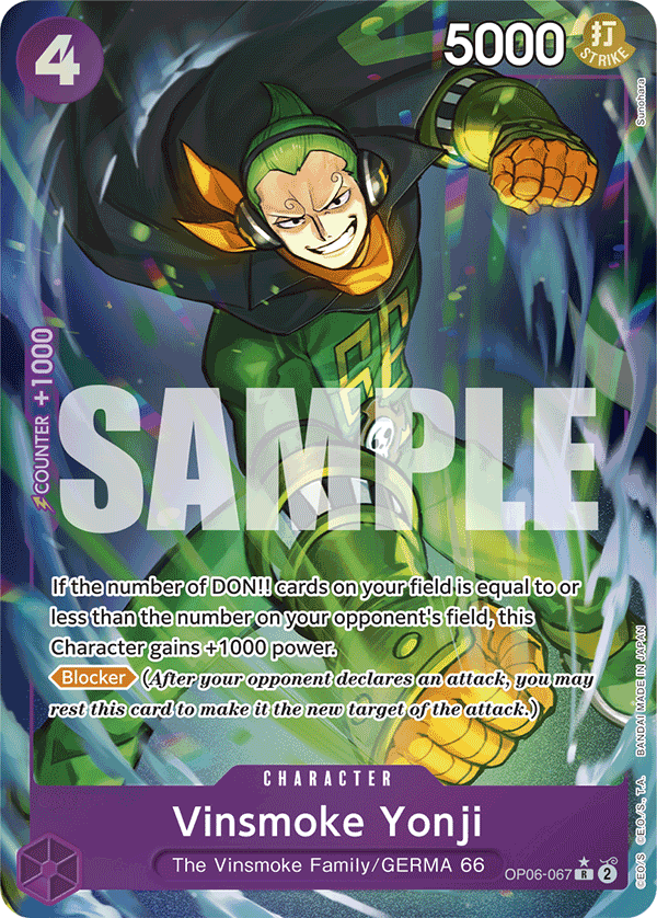 Vinsmoke Yonji - onepiece TCG Card