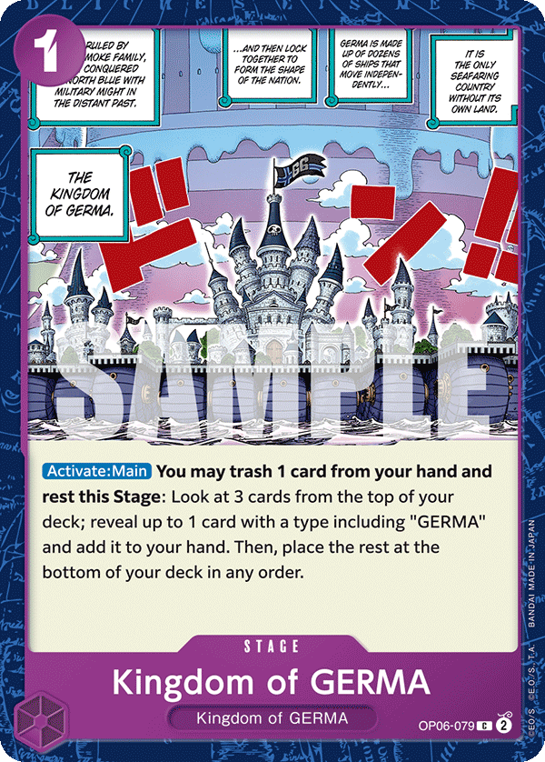 Kingdom of GERMA - onepiece TCG Card