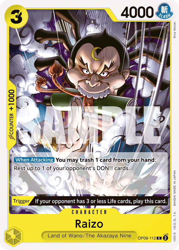 Raizo - onepiece TCG Card