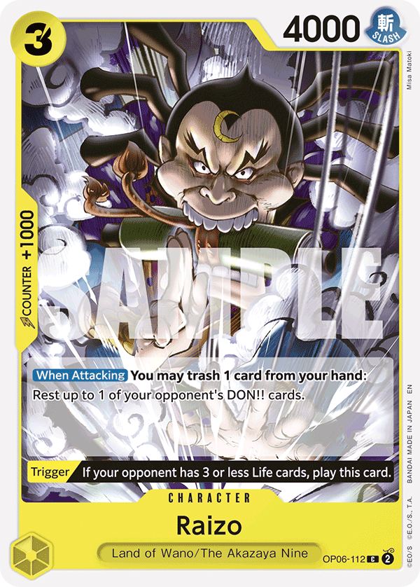 Raizo - onepiece TCG Card