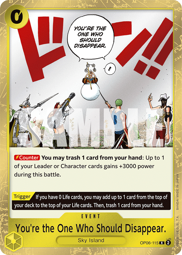 You're the One Who Should Disappear. - onepiece TCG Card