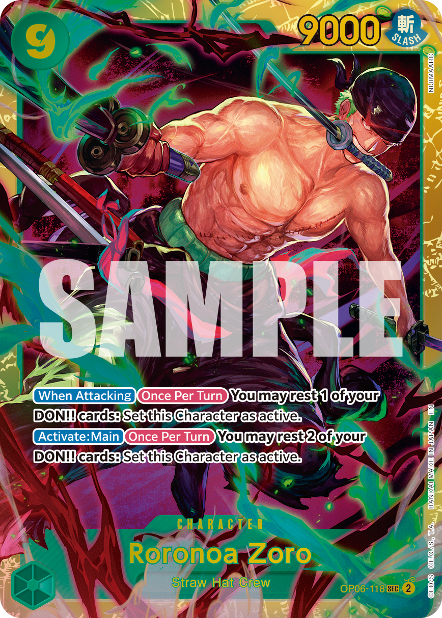 Roronoa Zoro - onepiece TCG Card