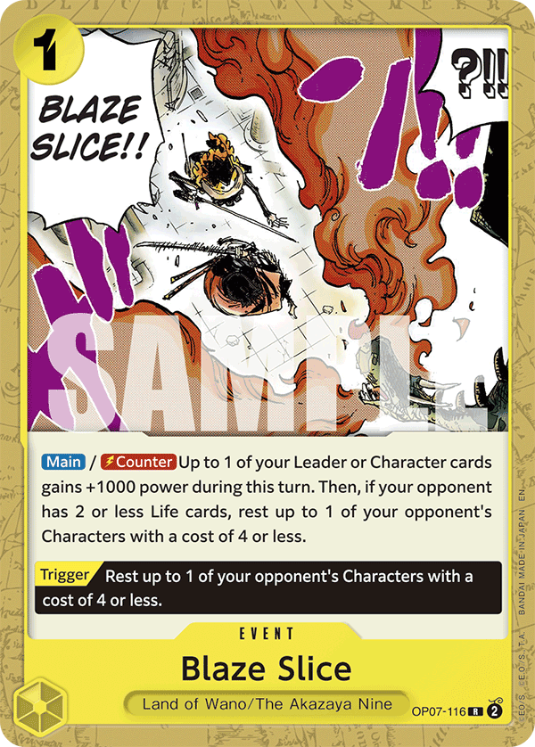 Blaze Slice - onepiece TCG Card