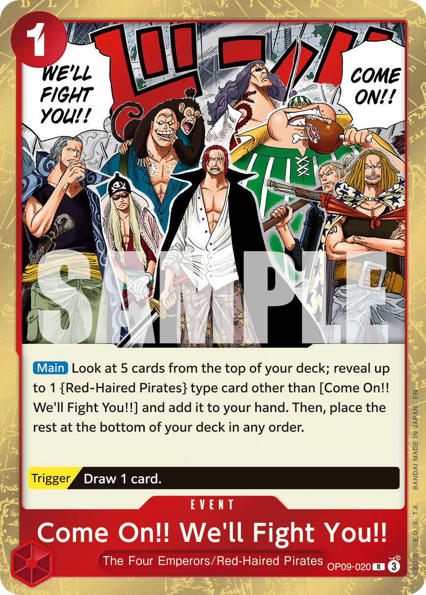 Come On!! We'll Fight You!! - onepiece TCG Card