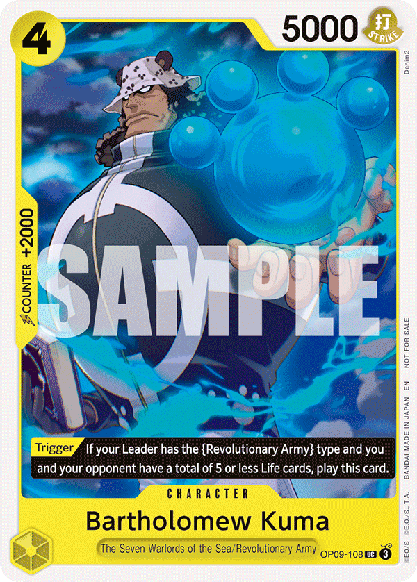 Bartholomew Kuma - onepiece TCG Card