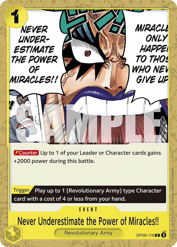 Never Underestimate the Power of Miracles!! - onepiece TCG Card