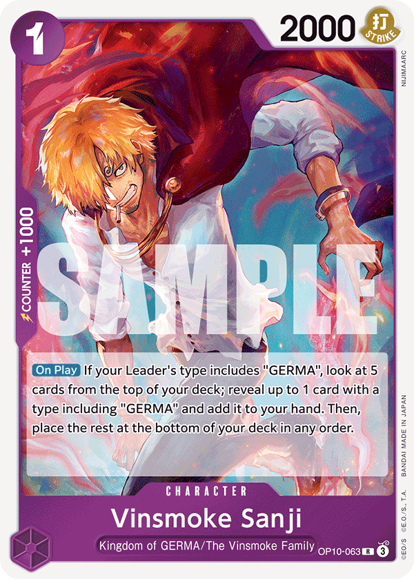 Vinsmoke Sanji - onepiece TCG Card