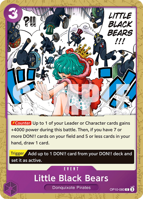 Little Black Bears - onepiece TCG Card