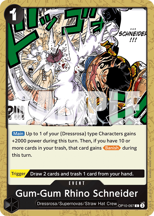 Gum-Gum Rhino Schneider - onepiece TCG Card
