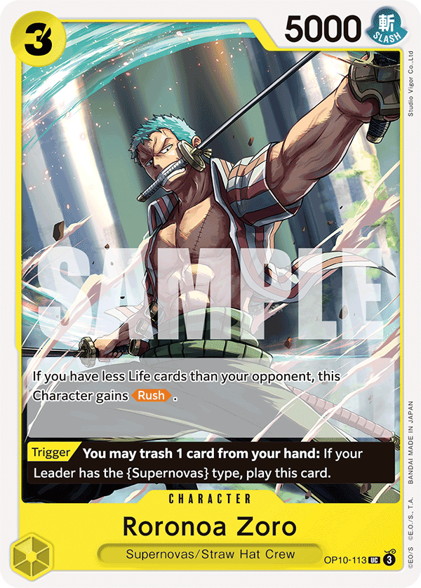 Roronoa Zoro - onepiece TCG Card
