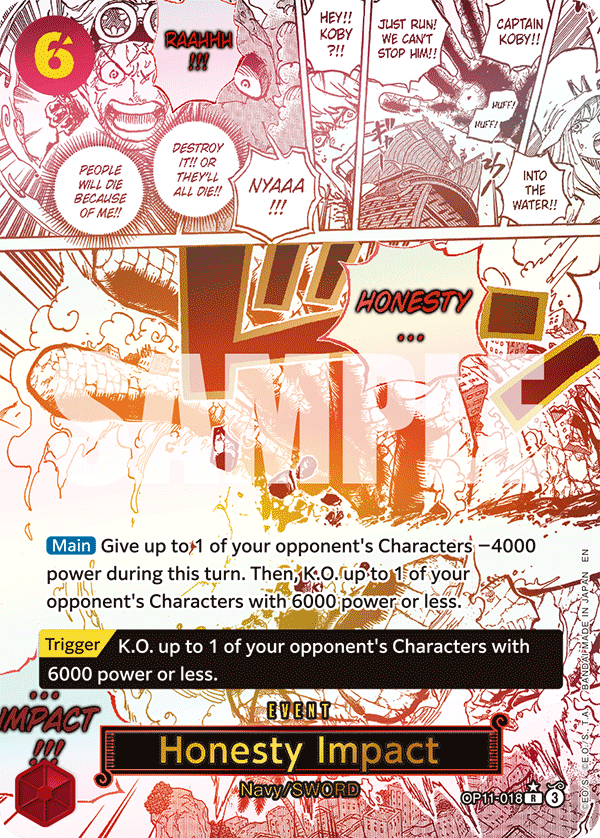 Honesty Impact - onepiece TCG Card
