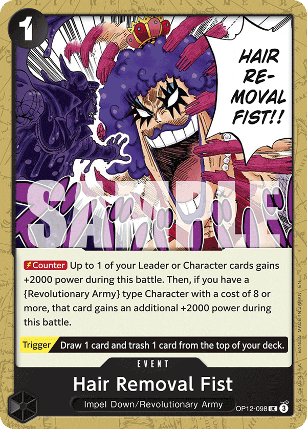 Hair Removal Fist - onepiece TCG Card