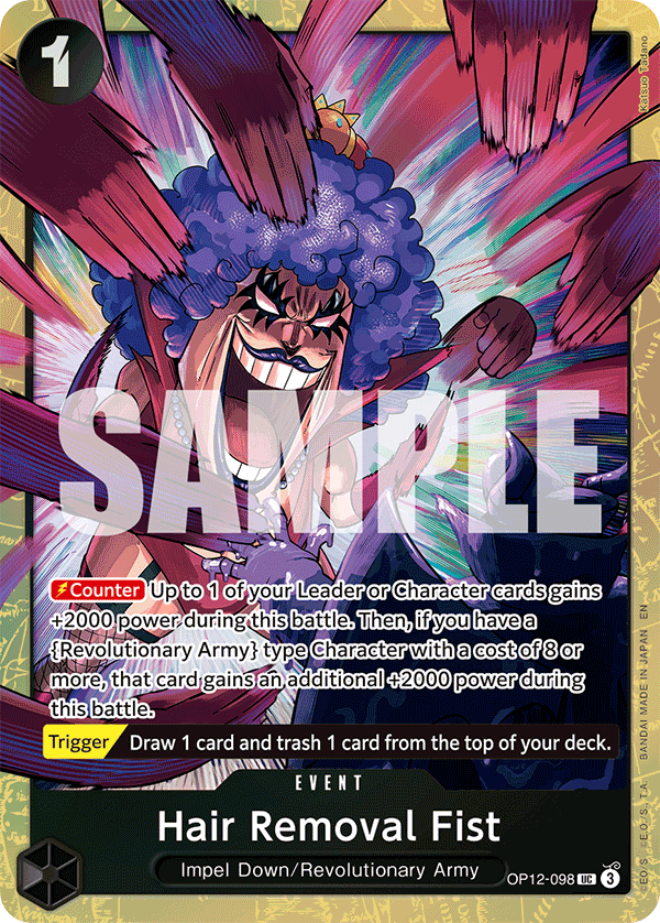 Hair Removal Fist - onepiece TCG Card