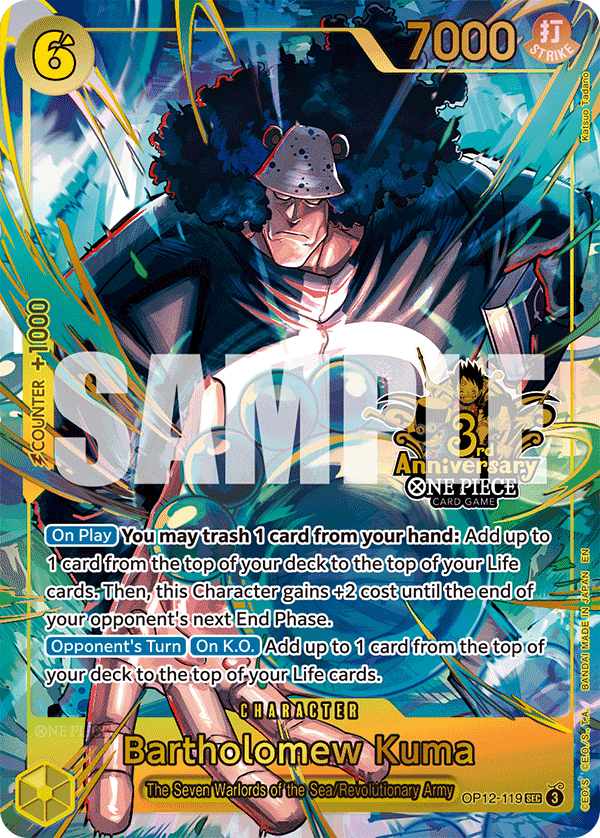 Bartholomew Kuma - onepiece TCG Card