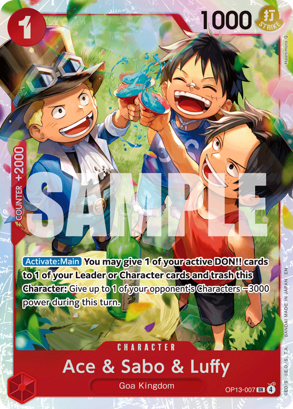 Ace &amp; Sabo &amp; Luffy - onepiece TCG Card