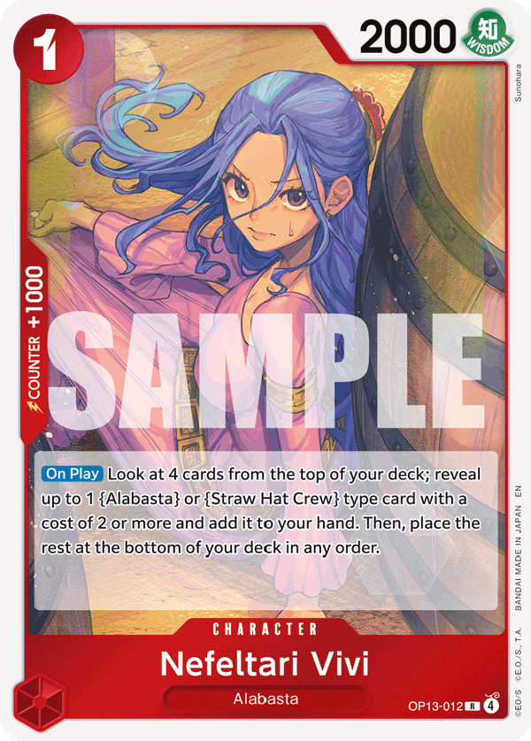 Nefeltari Vivi - onepiece TCG Card