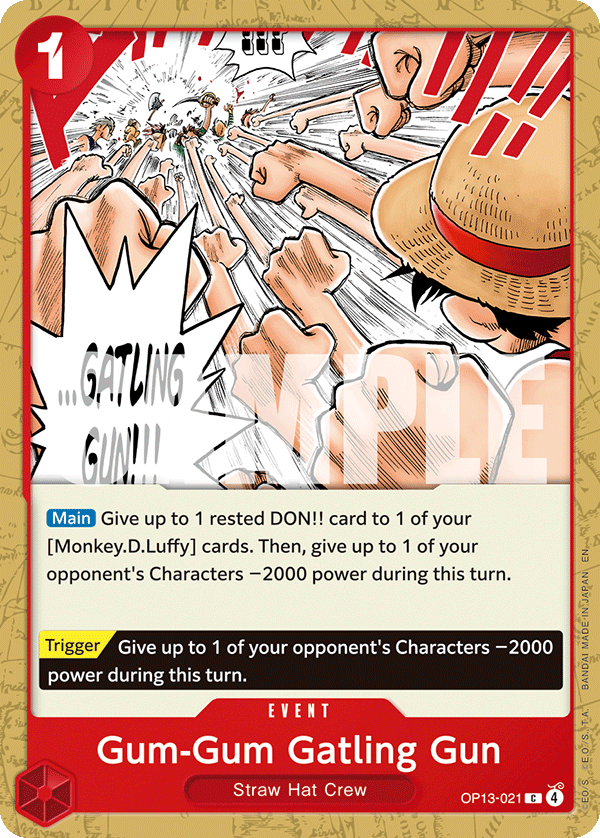 Gum-Gum Gatling Gun - onepiece TCG Card