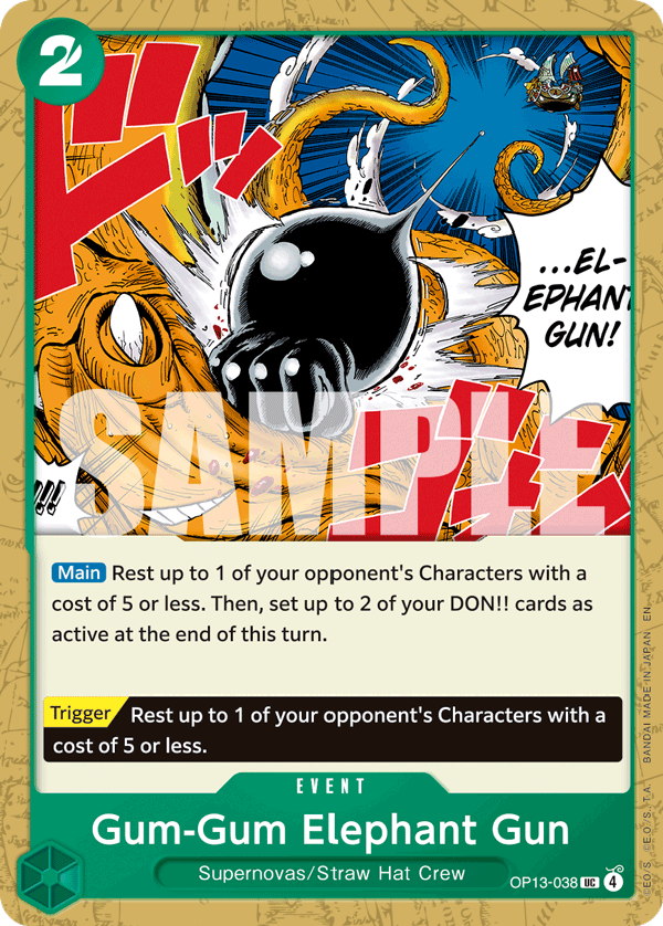 Gum-Gum Elephant Gun - onepiece TCG Card