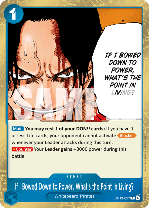 If I Bowed Down to Power, What's the Point in Living? - onepiece TCG Card