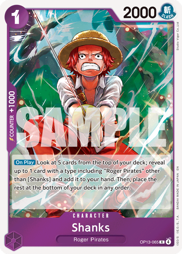 Shanks - onepiece TCG Card