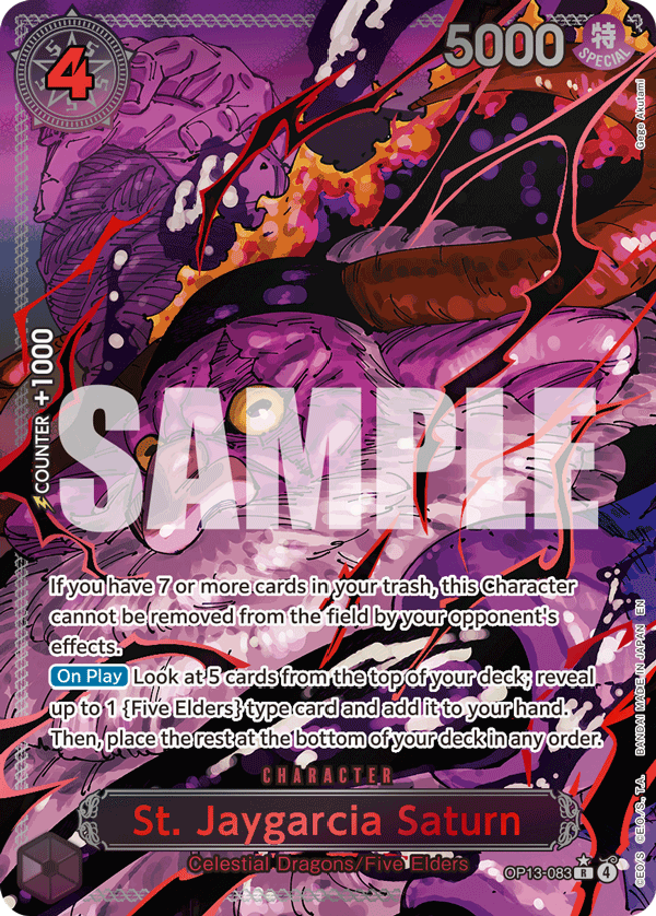St. Jaygarcia Saturn - onepiece TCG Card