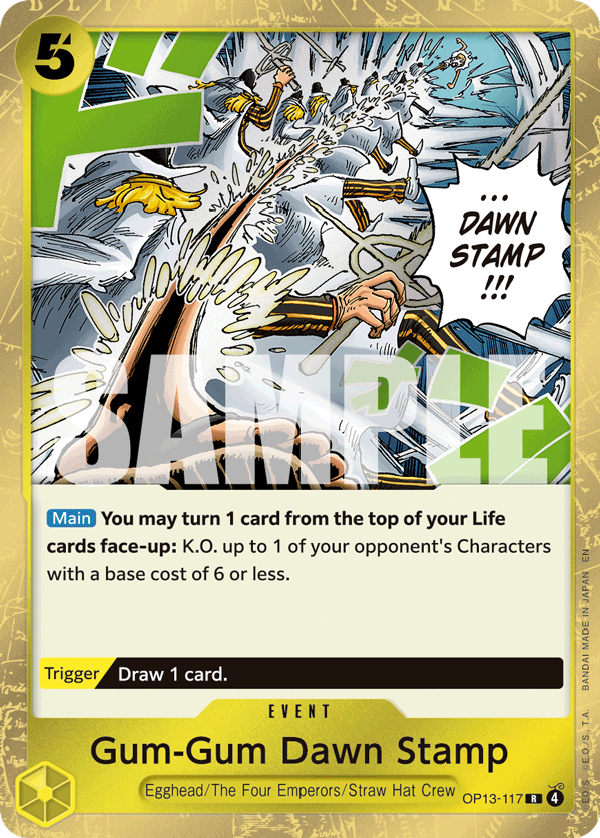 Gum-Gum Dawn Stamp - onepiece TCG Card
