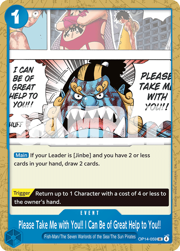 Please Take Me with You!! I Can Be of Great Help to You!! - onepiece TCG Card