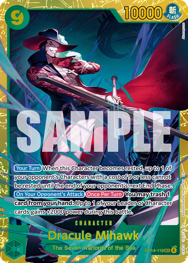 Dracule Mihawk - onepiece TCG Card