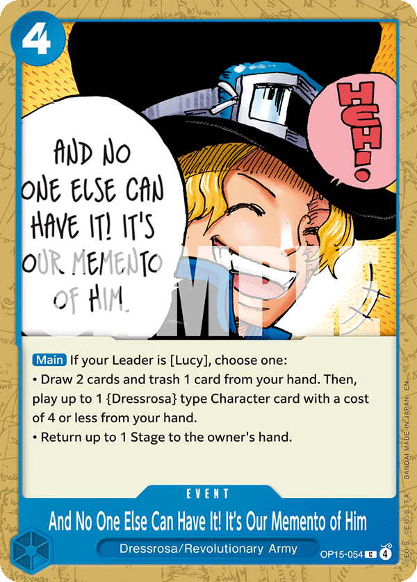 And No One Else Can Have It! It's Our Memento of Him - onepiece TCG Card