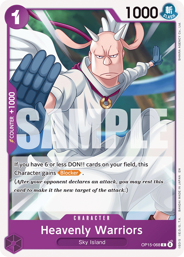 Heavenly Warriors - onepiece TCG Card