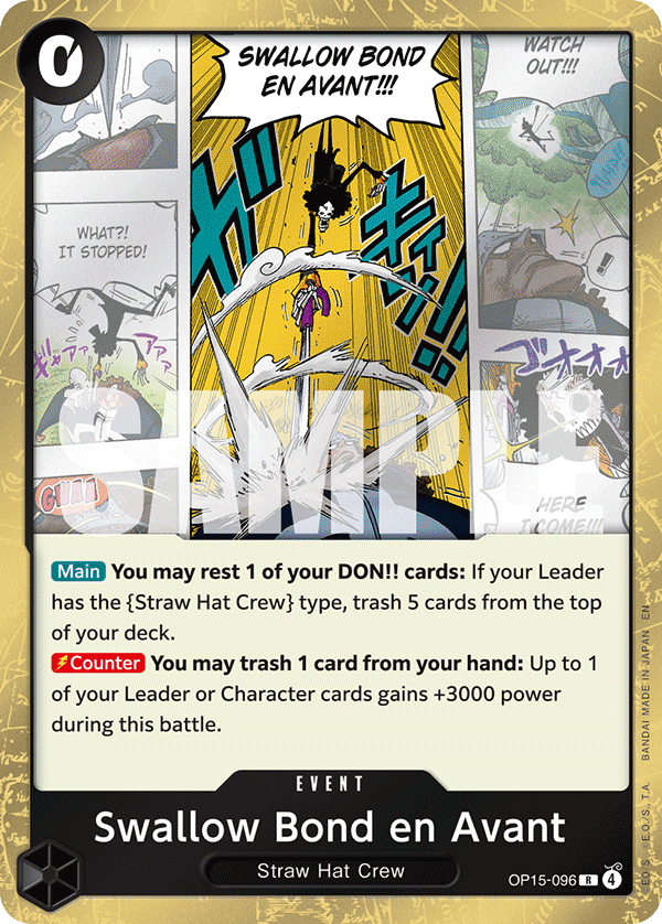 Swallow Bond en Avant - onepiece TCG Card