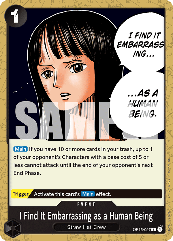 I Find It Embarrassing as a Human Being - onepiece TCG Card