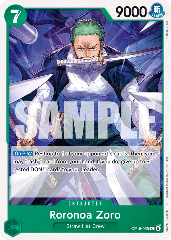 Roronoa Zoro - onepiece TCG Card