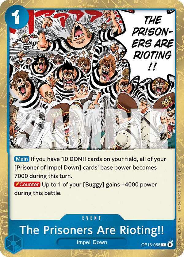 The Prisoners Are Rioting!! - onepiece TCG Card
